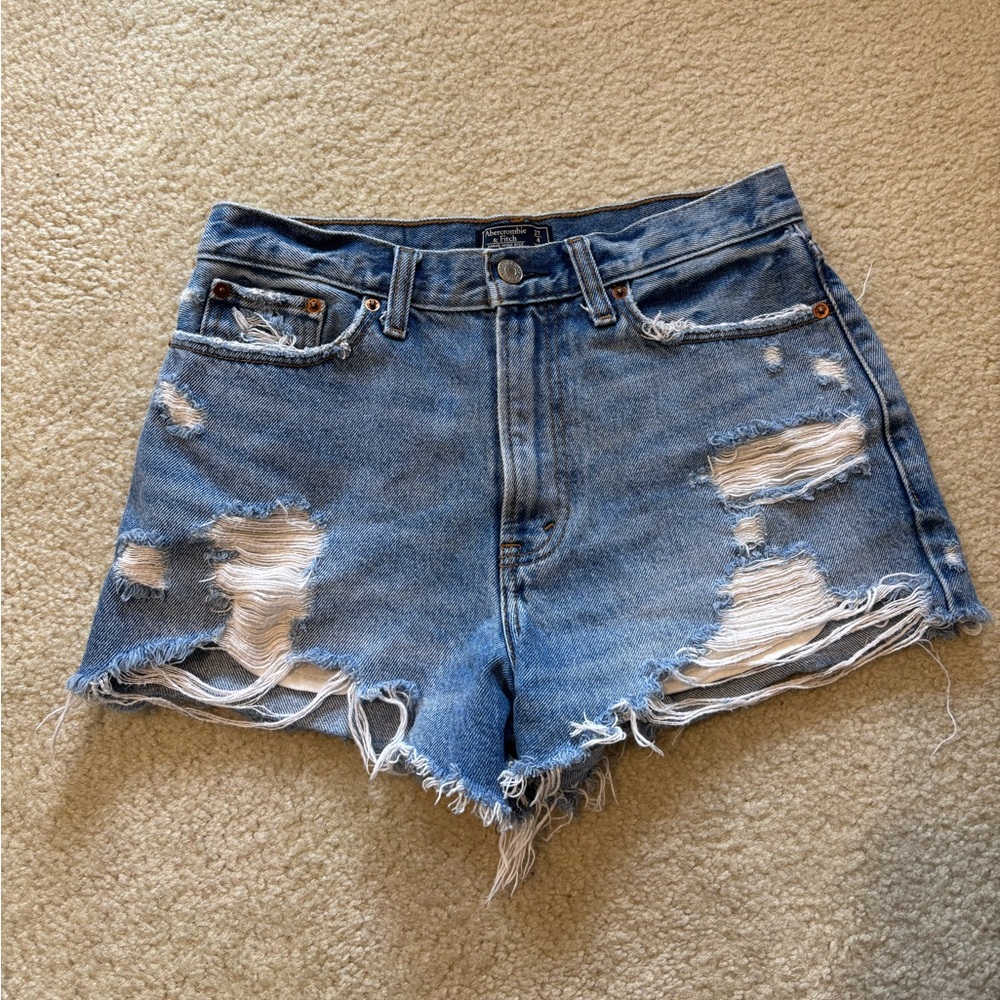 Abercrombie Distressed Jean Shorts
